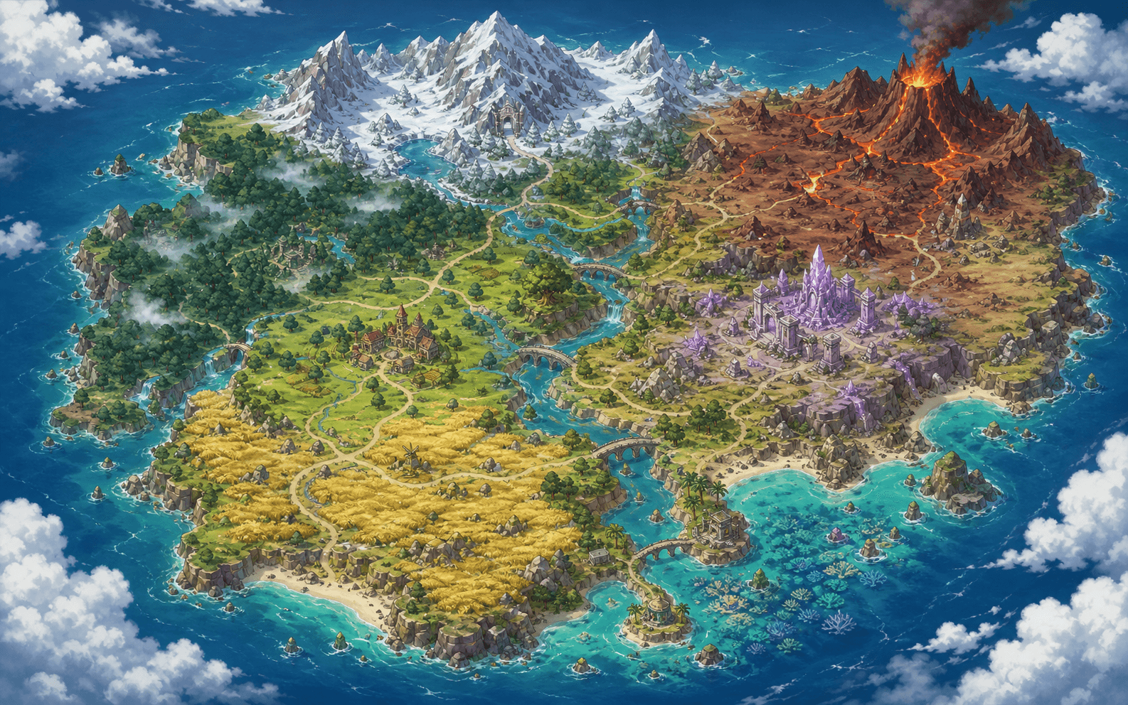 Ilya world map used for planning Aniimo habitats